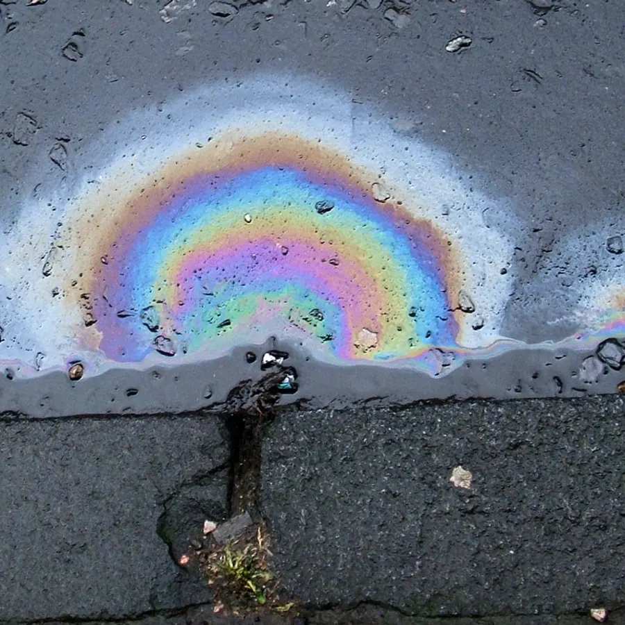 Interference rings in thin films — visual reference
