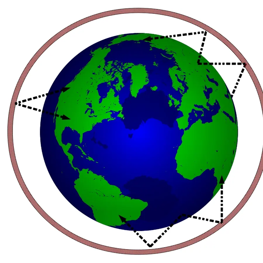 Radio wave propagation halos — visual reference