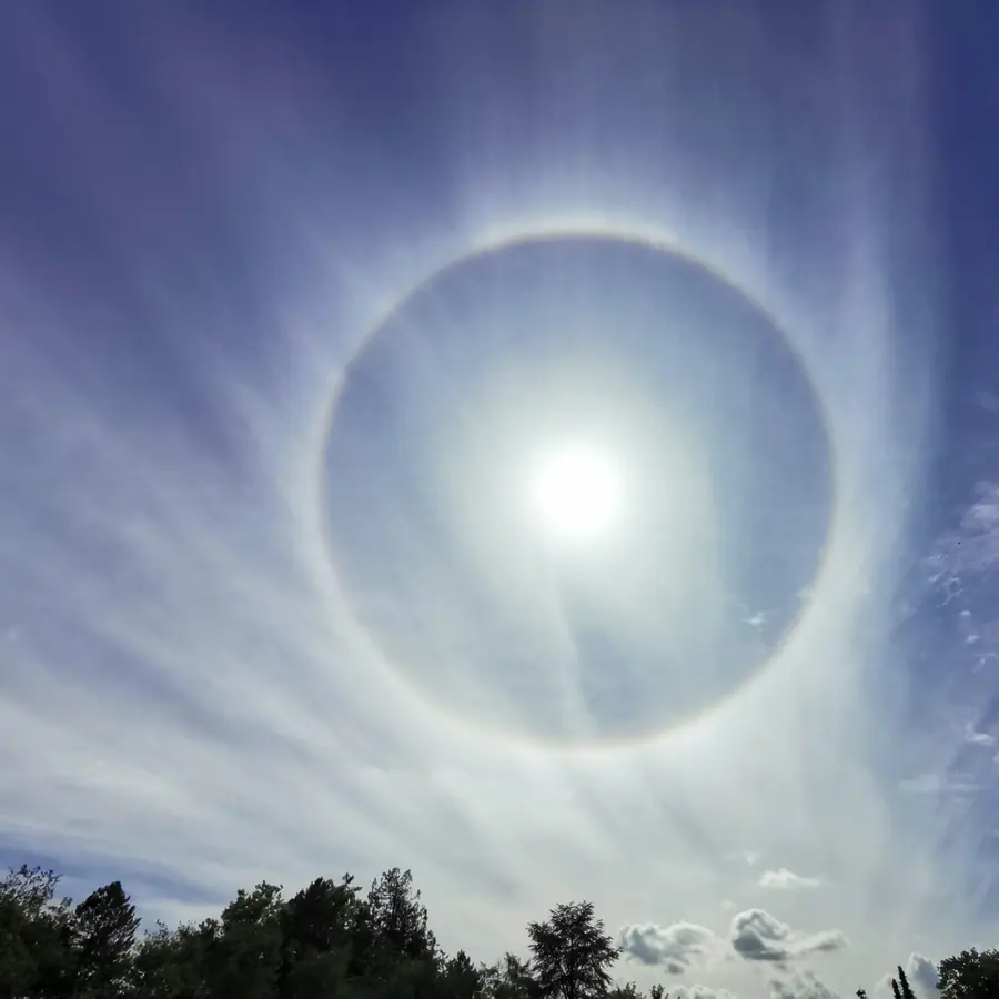 Sun and moon halos — visual reference
